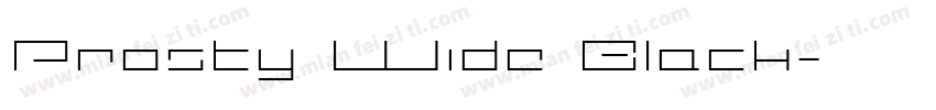 Prosty Wide Black字体转换